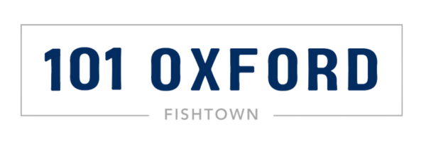 an image of a green background with the words 100 oxford festival written in blue in a